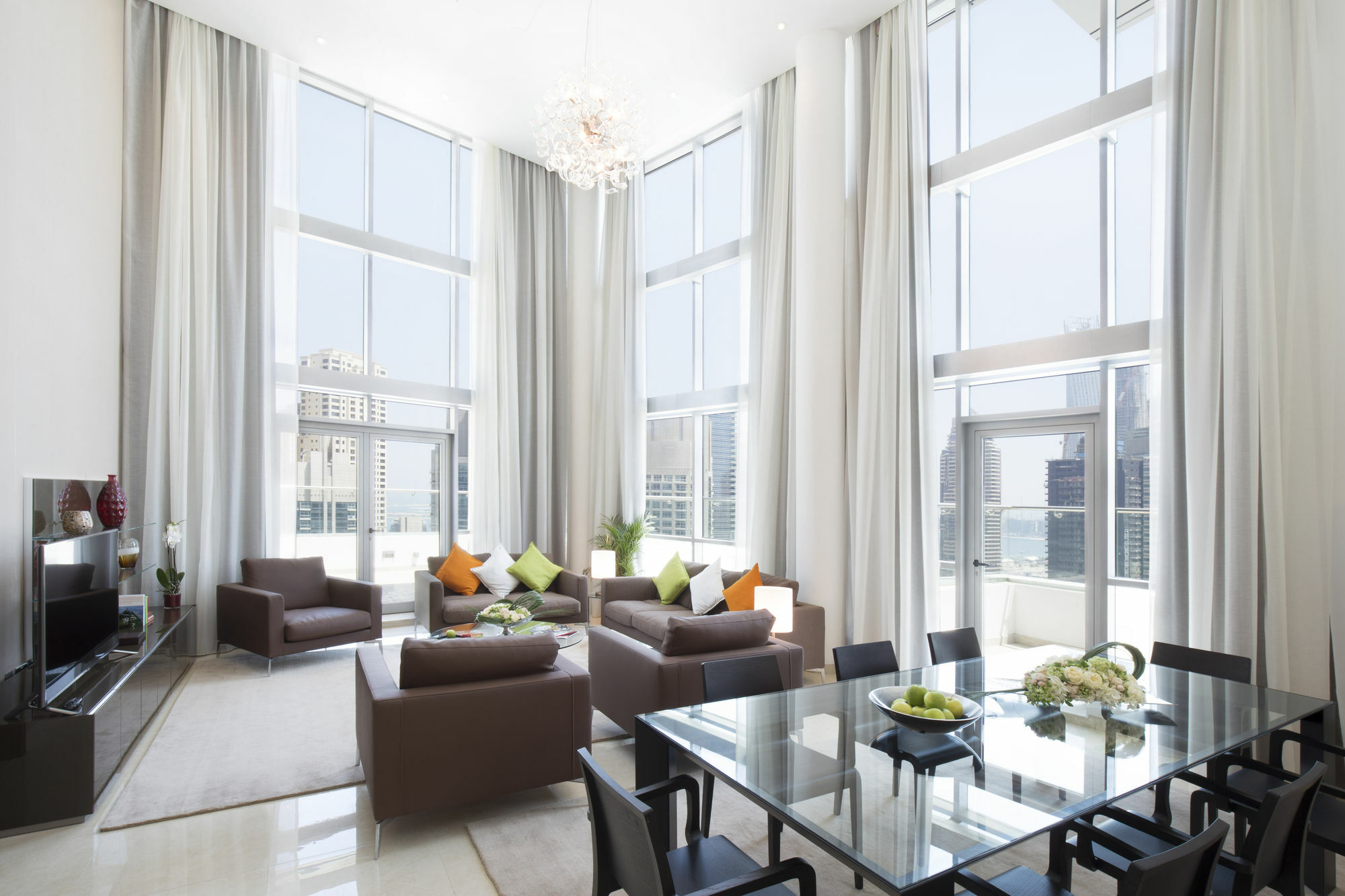 La Verda Suites And Villas Dubai Marina Exterior photo A living room in a penthouse apartment